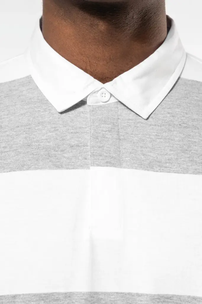 Gestreepte uniseks polo korte mouwen — productfoto 6