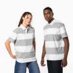 Gestreepte uniseks polo korte mouwen — productfoto 11