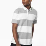 Gestreepte uniseks polo korte mouwen — productfoto 16