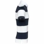 Gestreepte uniseks polo korte mouwen, navy / white stripes — productfoto 18