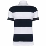Gestreepte uniseks polo korte mouwen, navy / white stripes — productfoto 20