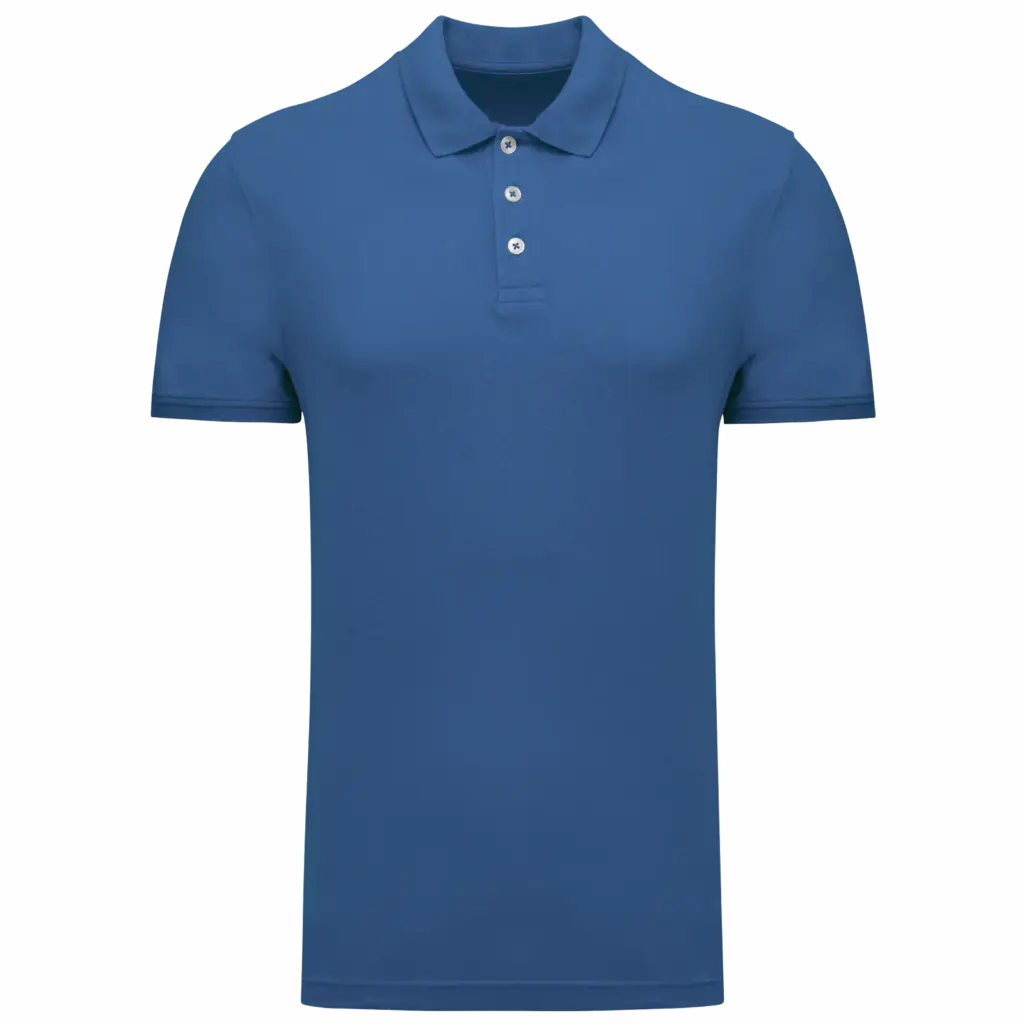 Piqué herenpolo, light royal blue — productfoto 14