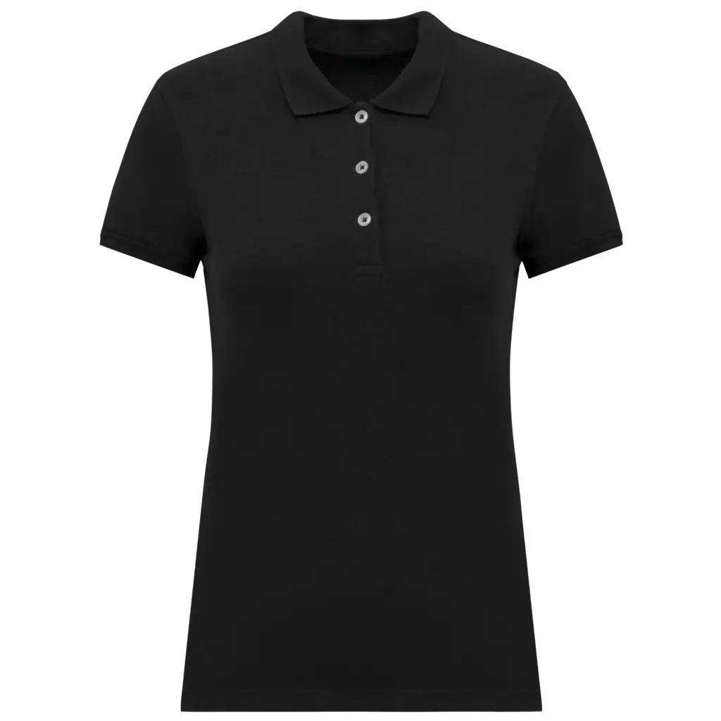 Piqué damespolo, black — productfoto 15