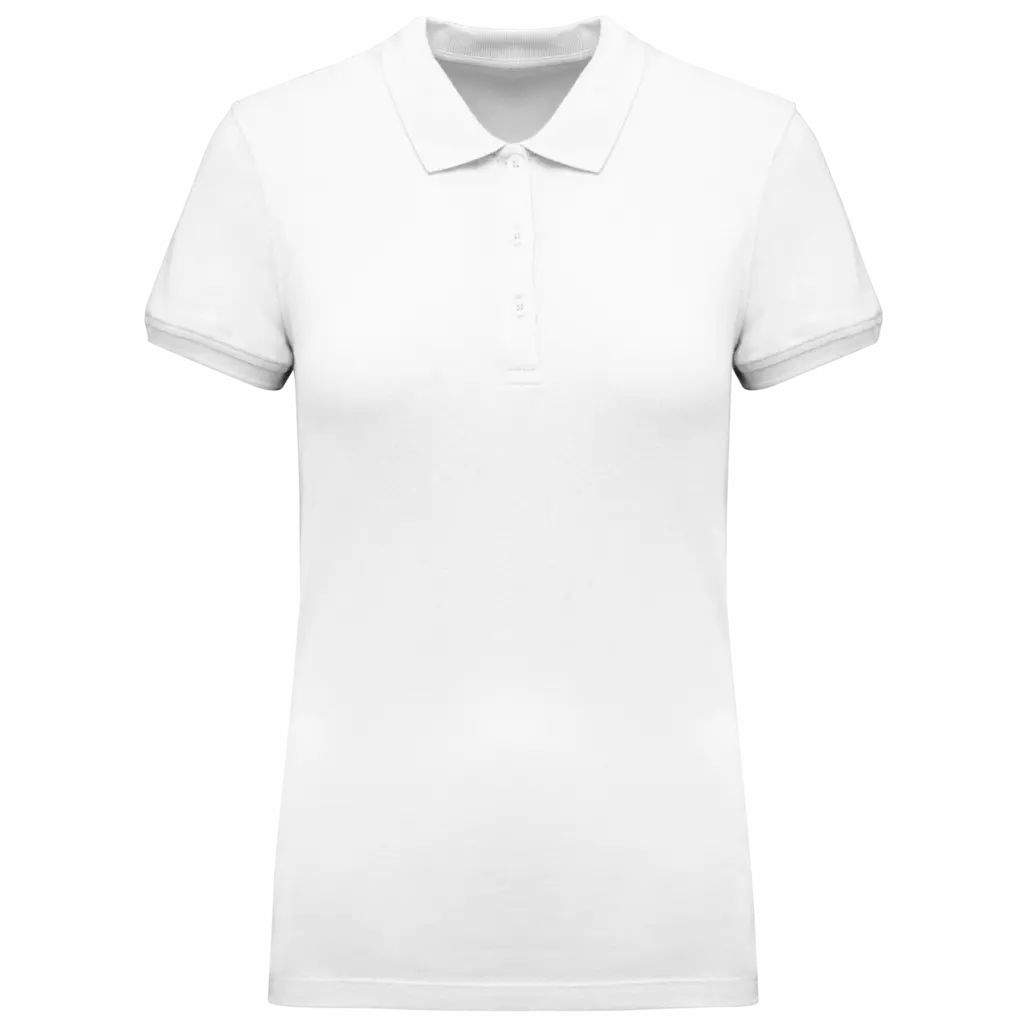 Piqué damespolo, white — productfoto 30