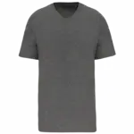 Heren-T-shirt Supima® V-hals korte mouwen, grey heather — productfoto 2
