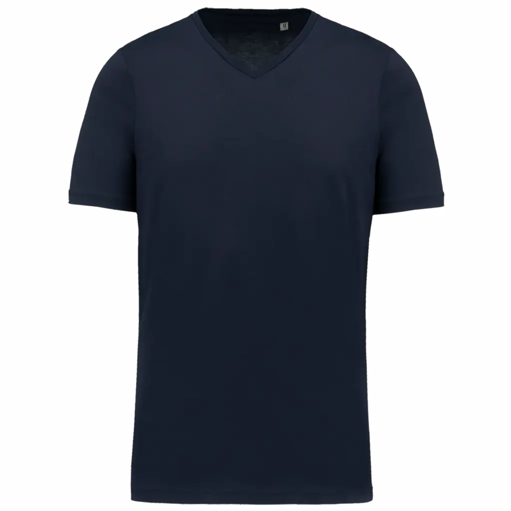 Heren-T-shirt Supima® V-hals korte mouwen, navy — productfoto 5