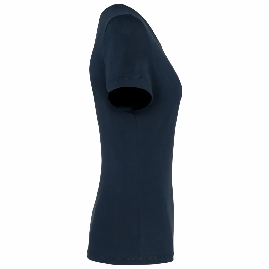 Dames-T-shirt Supima® V-hals korte mouwen, navy