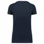 Dames-T-shirt Supima® V-hals korte mouwen, navy — productfoto 3
