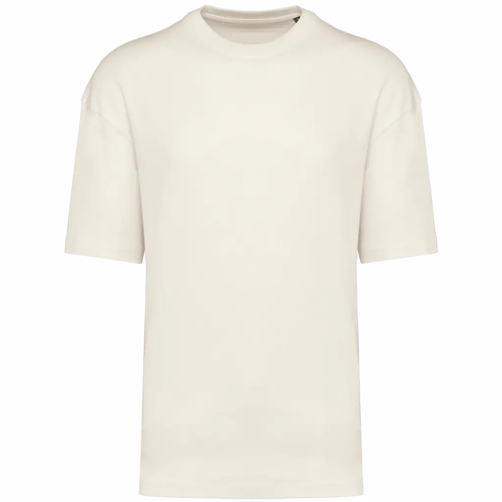 Oversized T-shirt korte mouwen uniseks, coconut milk — productfoto 25