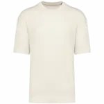Oversized T-shirt korte mouwen uniseks, coconut milk — productfoto 25