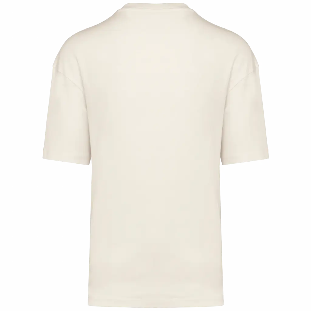 Oversized T-shirt korte mouwen uniseks, coconut milk — productfoto 26