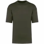 Oversized T-shirt korte mouwen uniseks, khaki — productfoto 31
