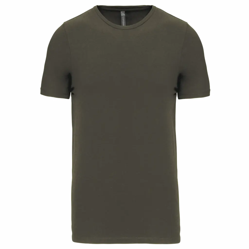 T-shirt ronde hals korte mouwen, dark khaki — productfoto 14