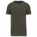 T-shirt ronde hals korte mouwen, dark khaki — productfoto 14