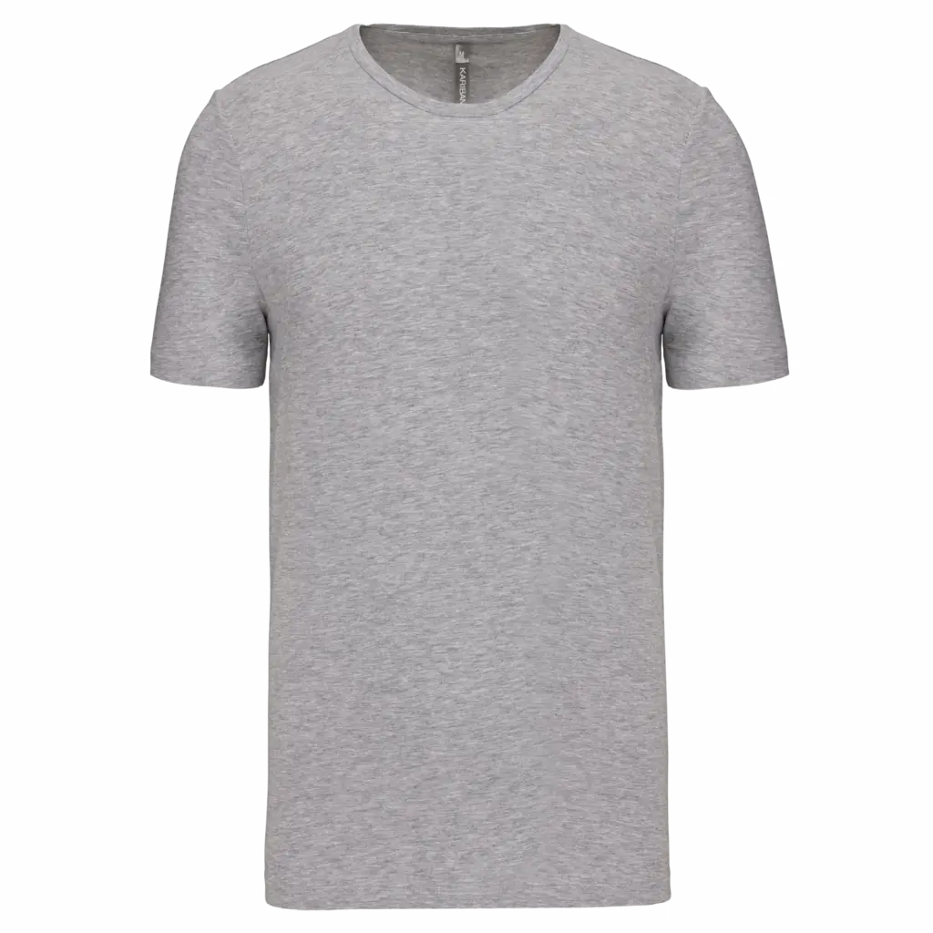 T-shirt ronde hals korte mouwen, light grey heather — productfoto 17