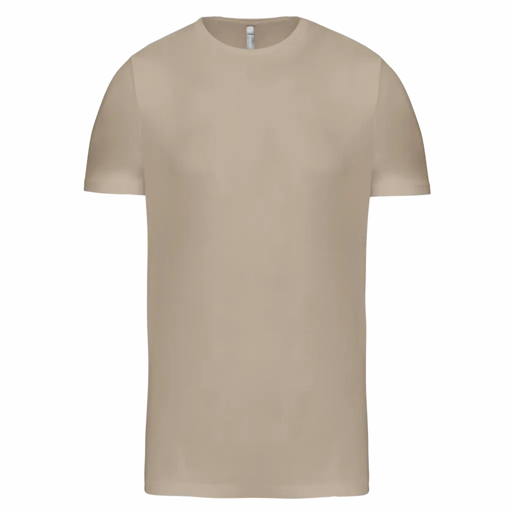 T-shirt ronde hals korte mouwen, light sand — productfoto 20