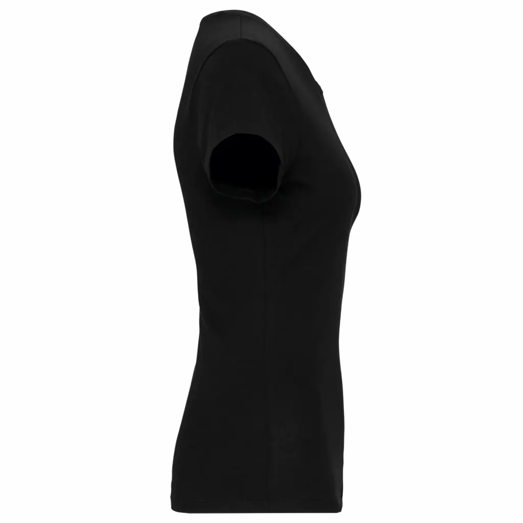 Dames-T-shirt ronde hals korte mouwen, black — productfoto 4