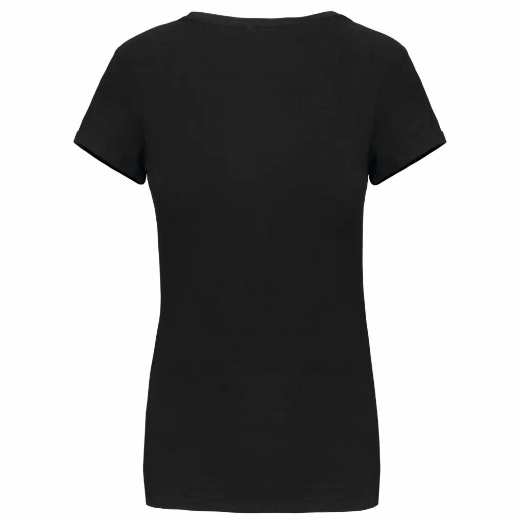 Dames-T-shirt ronde hals korte mouwen, black — productfoto 6