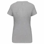 Dames-T-shirt ronde hals korte mouwen, light grey heather — productfoto 12