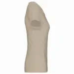 Dames-T-shirt ronde hals korte mouwen, light sand — productfoto 13