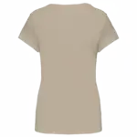 Dames-T-shirt ronde hals korte mouwen, light sand — productfoto 15