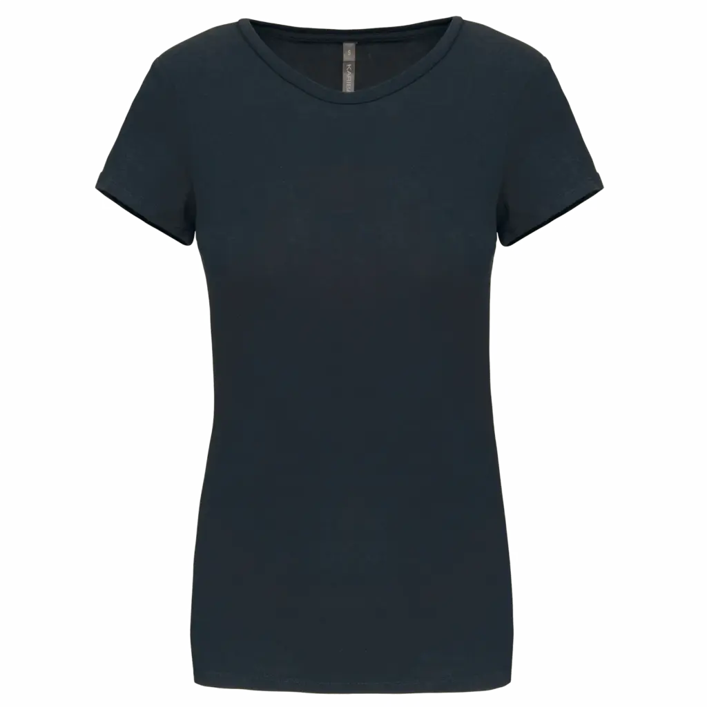 Dames-T-shirt ronde hals korte mouwen, navy — productfoto 17