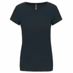Dames-T-shirt ronde hals korte mouwen, navy — productfoto 17