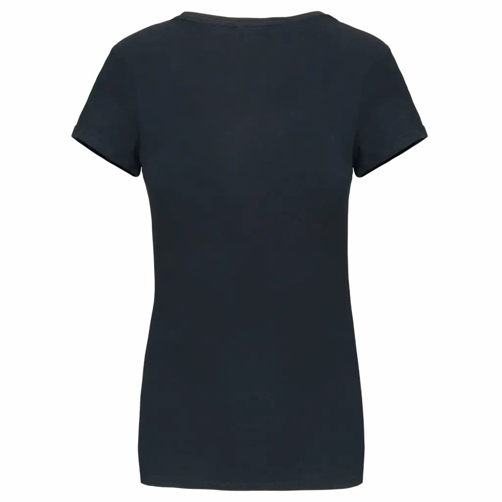 Dames-T-shirt ronde hals korte mouwen, navy — productfoto 18