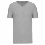 T-shirt korte mouwen V-hals, light grey heather — productfoto 19