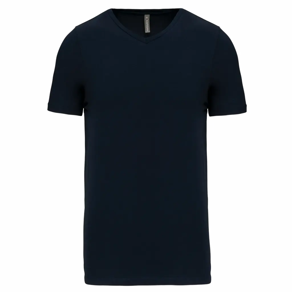 T-shirt korte mouwen V-hals, navy — productfoto 22