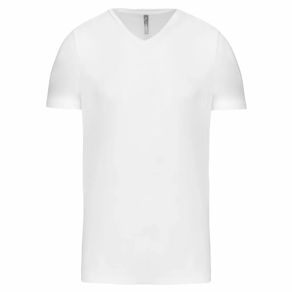 T-shirt korte mouwen V-hals, white — productfoto 25