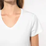 Dames-T-shirt V-hals korte mouwen — productfoto 3