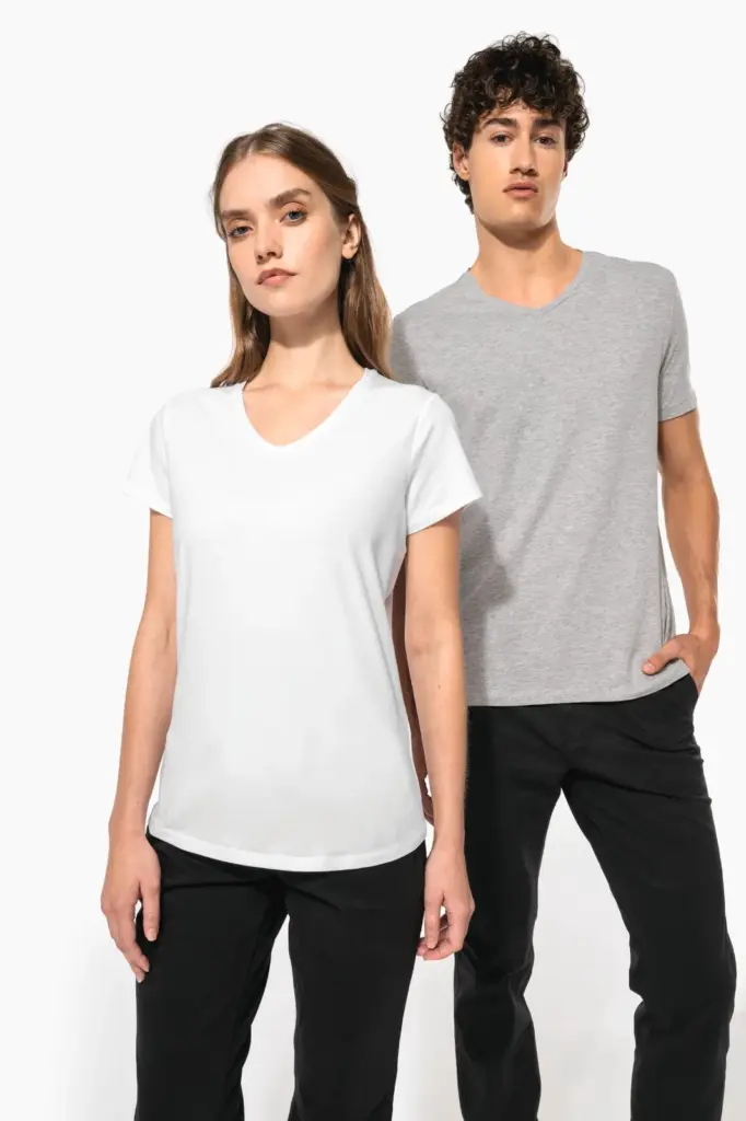 Dames-T-shirt V-hals korte mouwen — productfoto 6