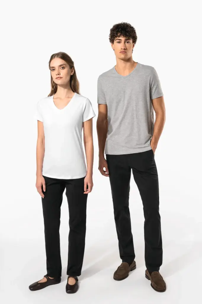 Dames-T-shirt V-hals korte mouwen — productfoto 8