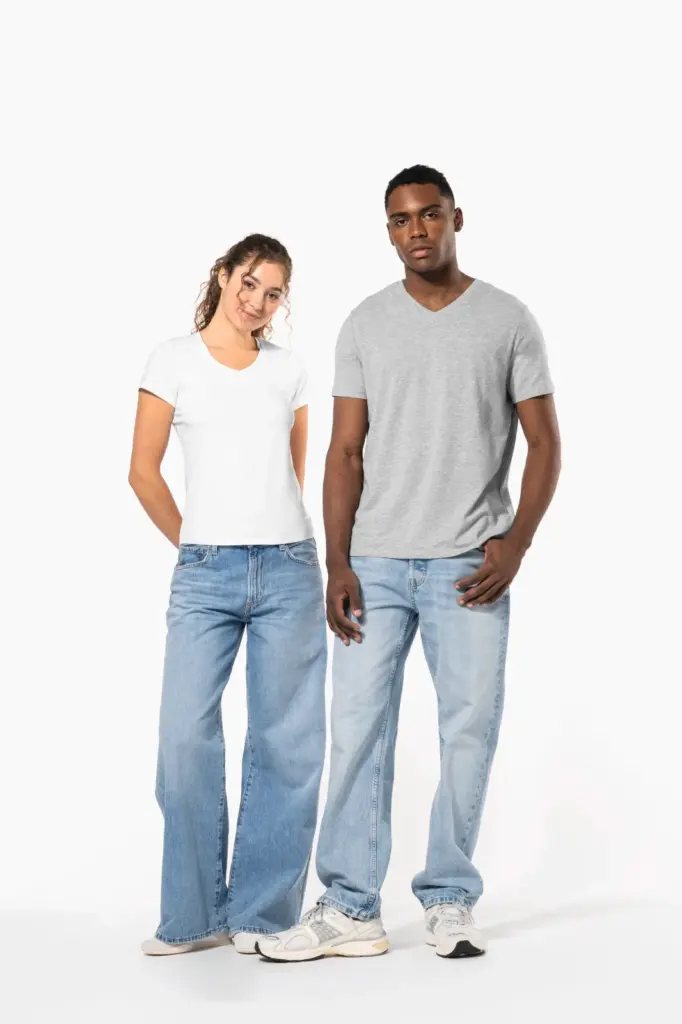 Dames-T-shirt V-hals korte mouwen — productfoto 10