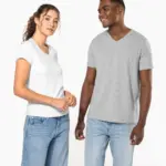 Dames-T-shirt V-hals korte mouwen — productfoto 12