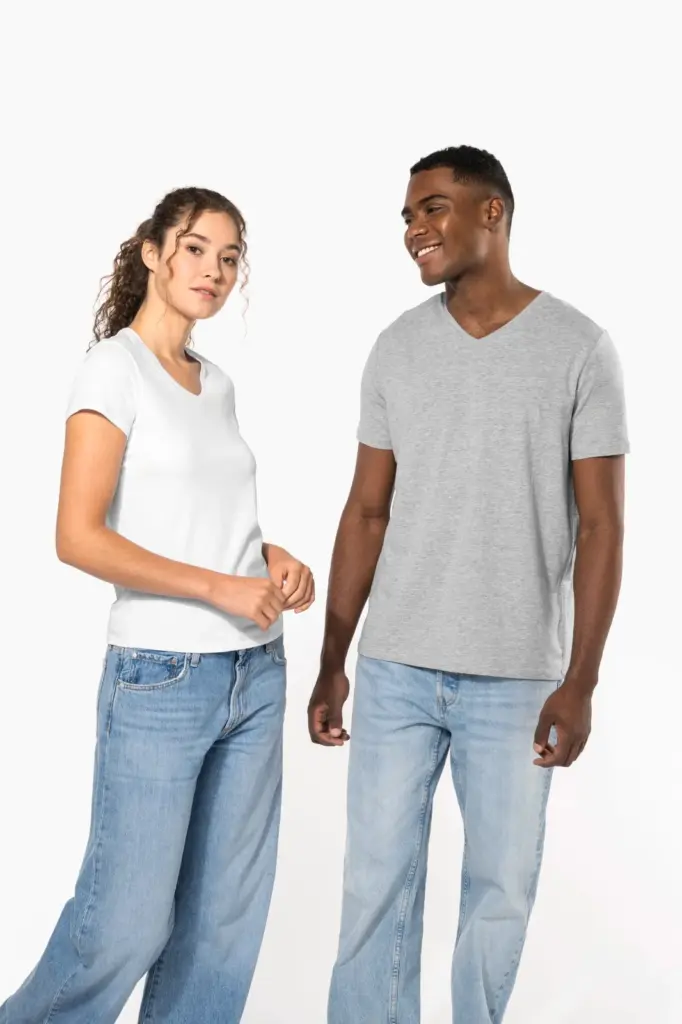 Dames-T-shirt V-hals korte mouwen — productfoto 12