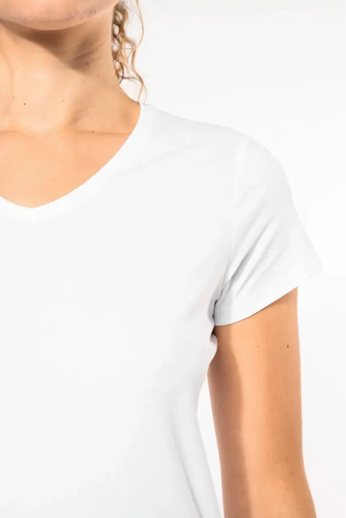 Dames-T-shirt V-hals korte mouwen — productfoto 13