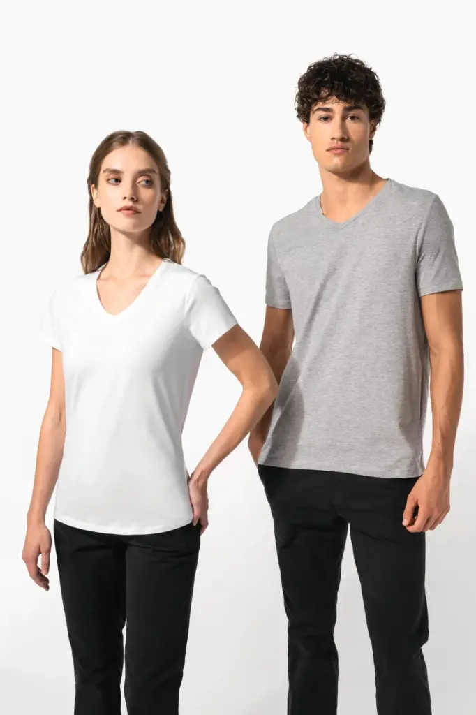 Dames-T-shirt V-hals korte mouwen — productfoto 15