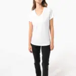 Dames-T-shirt V-hals korte mouwen — productfoto 16