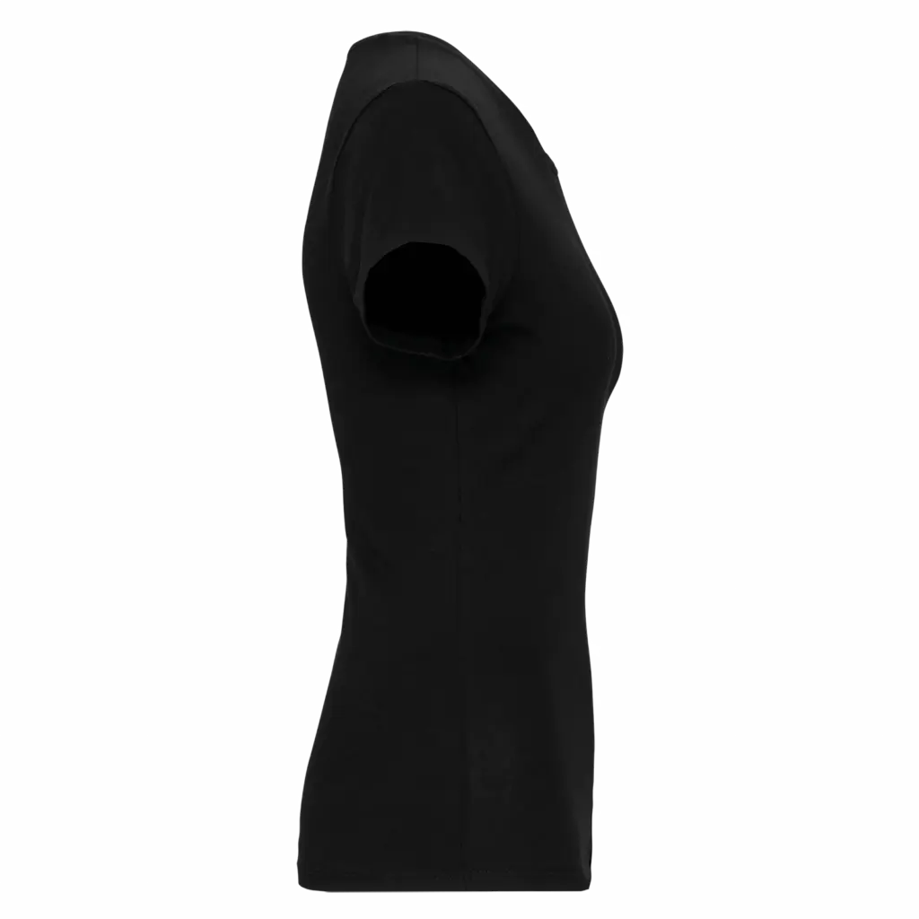 Dames-T-shirt V-hals korte mouwen, black — productfoto 17
