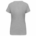 Dames-T-shirt V-hals korte mouwen, light grey heather — productfoto 22