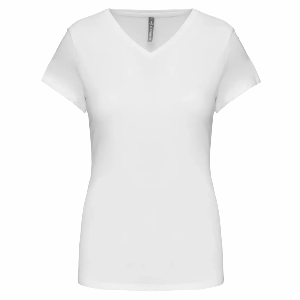 Dames-T-shirt V-hals korte mouwen, white — productfoto 27