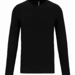 PS_K3016_BLACK - Hidalgo T-shirt ronde hals lange mouwen, black — productfoto 10