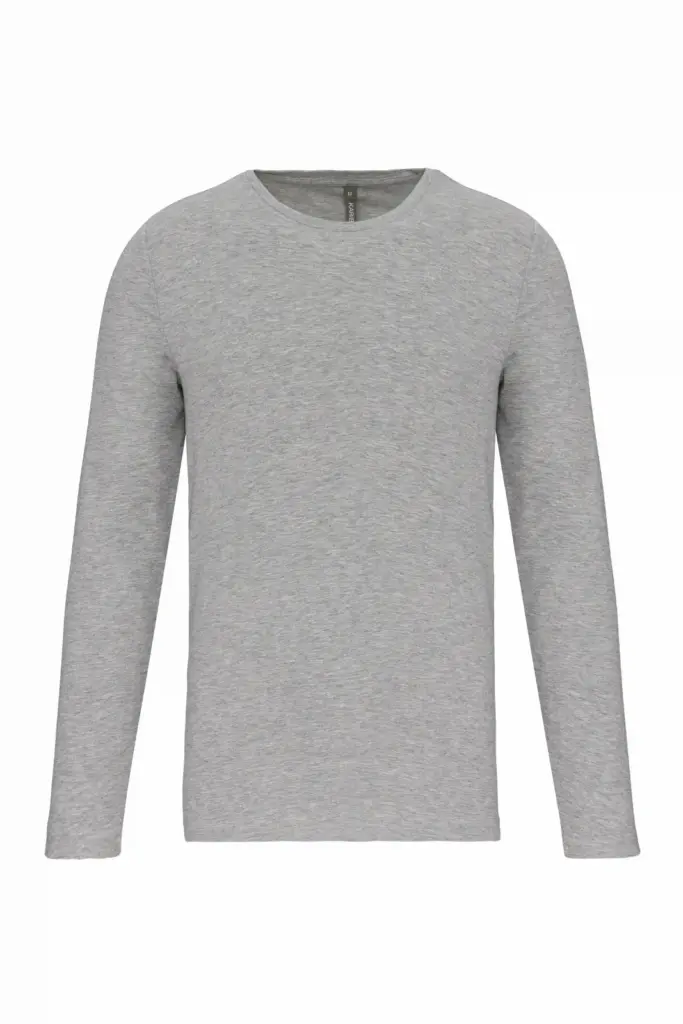 PS_K3016_LIGHTGREYHEATHER - Hidalgo T-shirt ronde hals lange mouwen, light grey heather — productfoto 13