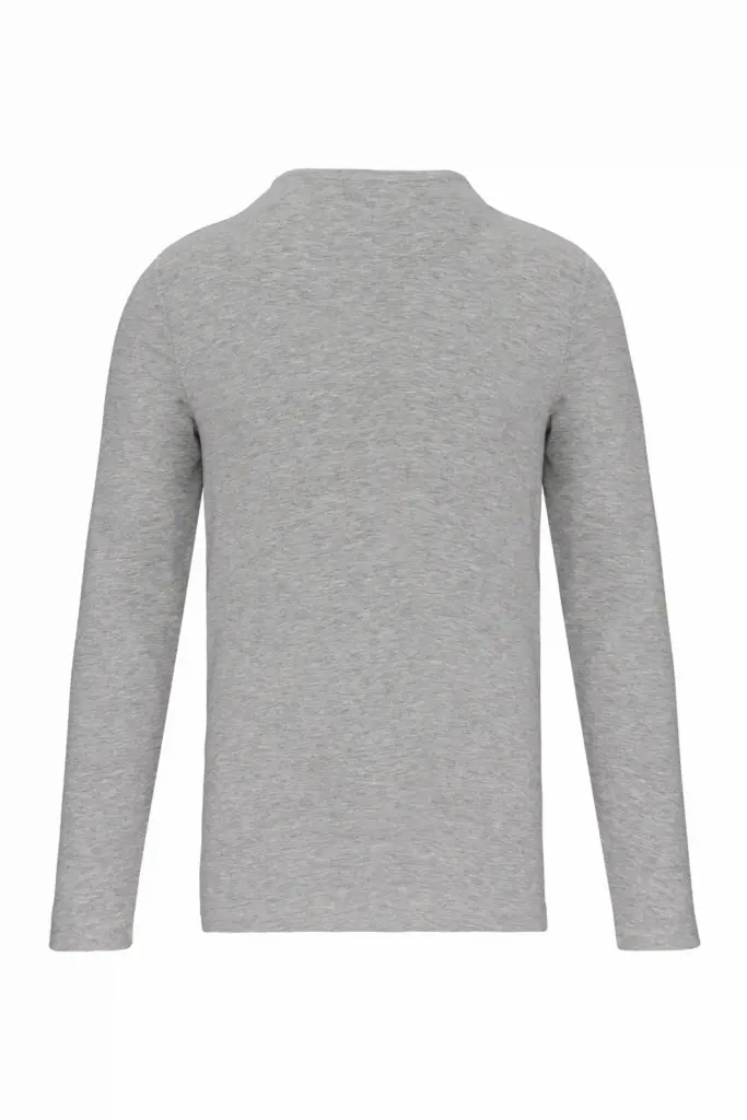 PS_K3016-B_LIGHTGREYHEATHER - Hidalgo T-shirt ronde hals lange mouwen, light grey heather — productfoto 14