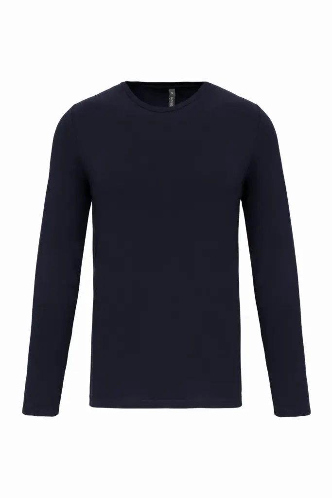 PS_K3016_NAVY - Hidalgo T-shirt ronde hals lange mouwen, navy — productfoto 16