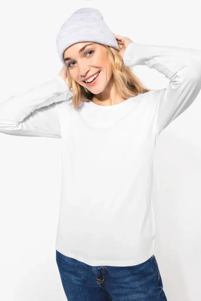 K3017-3_2025 - Hidalgo Dames-T-shirt ronde hals lange mouwen — productfoto 4