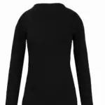 PS_K3017-B_BLACK - Hidalgo Dames-T-shirt ronde hals lange mouwen, black — productfoto 8