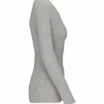 PS_K3017-S_LIGHTGREYHEATHER - Hidalgo Dames-T-shirt ronde hals lange mouwen, light grey heather — productfoto 9